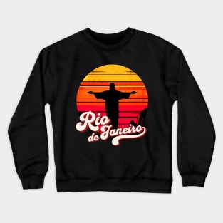 Christ the Redeemer Rio de Janeiro Circle Design Crewneck Sweatshirt